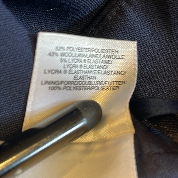 JONES NEW YORK collection, platinum SZ 16 navy wool blend lined pencil skirt - Picture 5 of 6